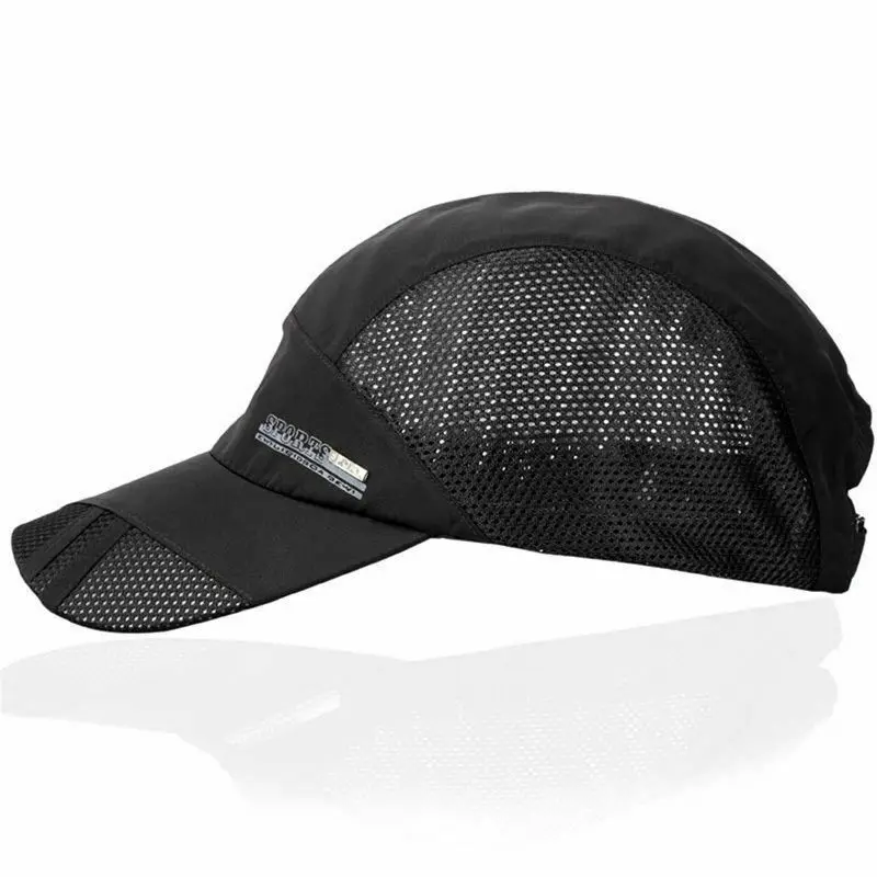 Men women sport running caps Adjustable outdoor visor cap summer sun hat breathable mesh hat Baseball mesh caps 8 colors .