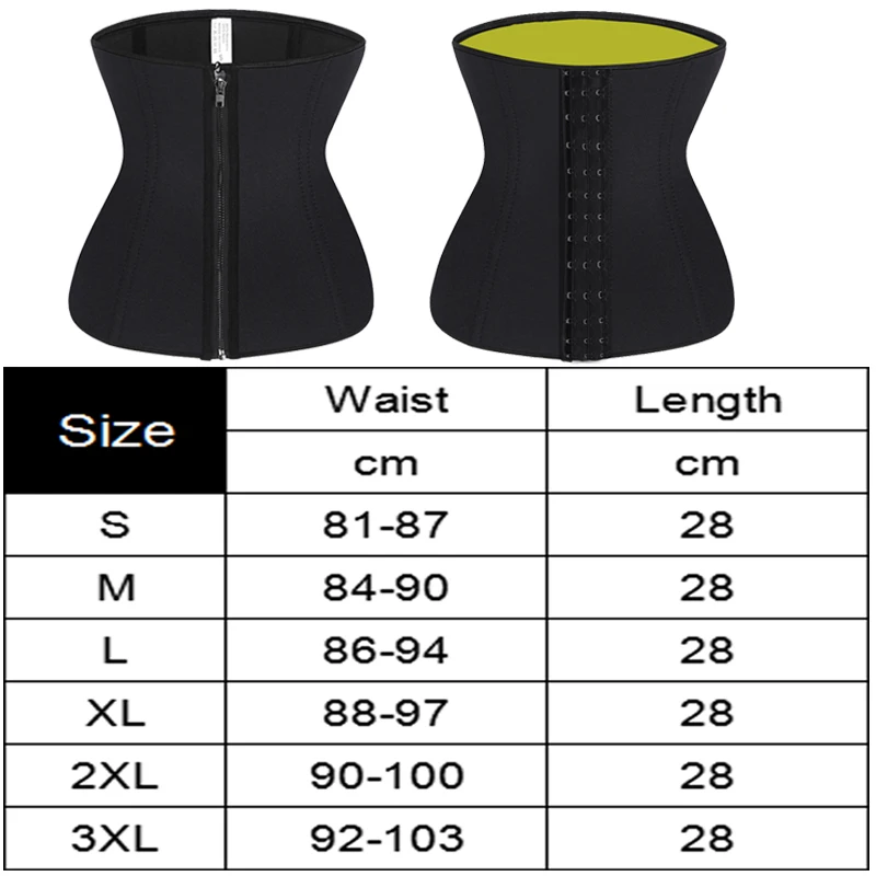 Women Hot Neoprene Weight Loss Body Shaper Waist Trainer Tummy Belt Sauna Slimming Strap Fitness Sweat Shapewear for Fat Burner