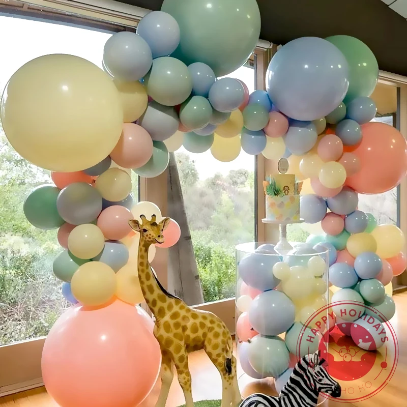 

Assorted Size Latex Balloons Set 5/10/12/18/36 Inch for Birthday Wedding Gender Reveal Party Kids Toys Air-filled Arch Decor