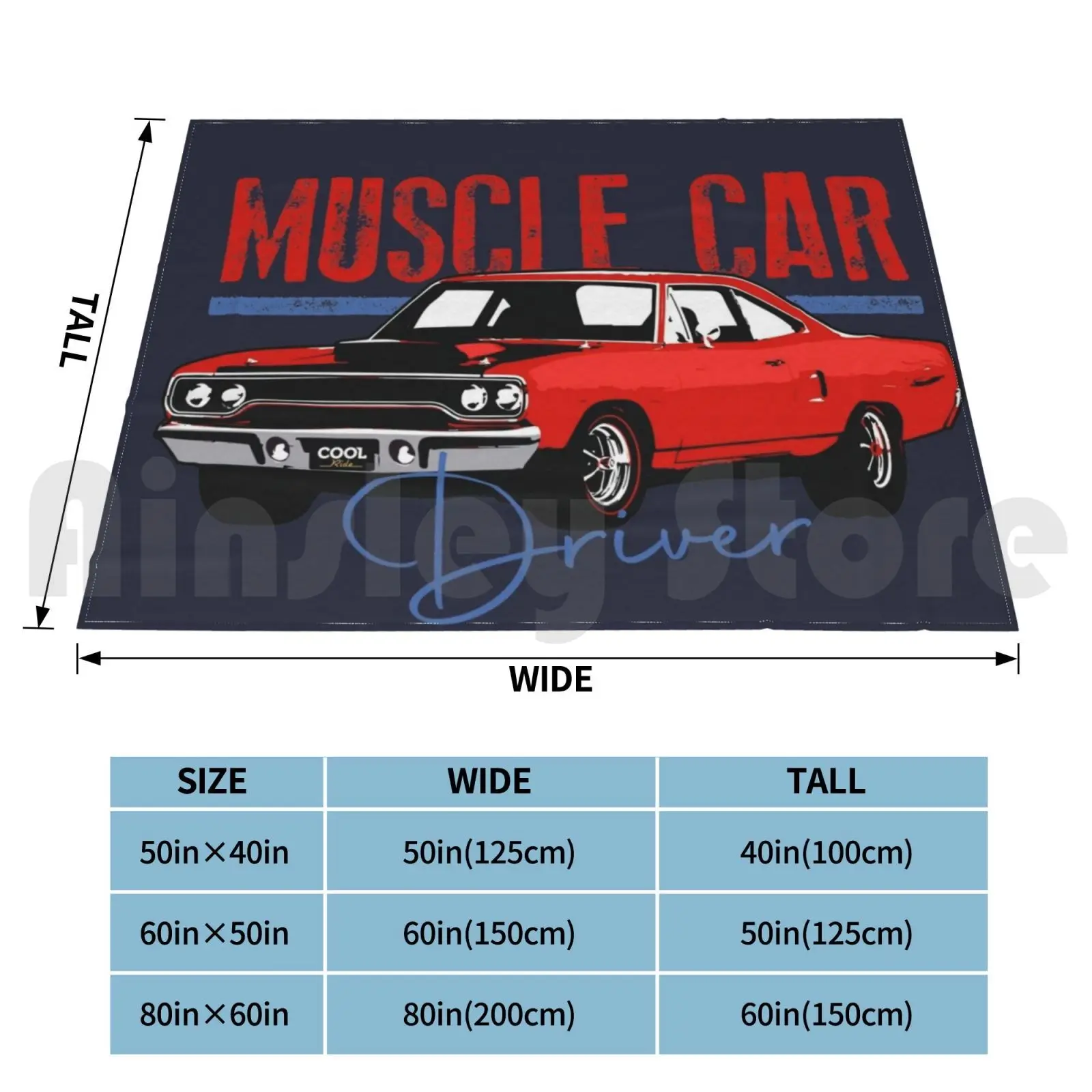 Blanket 70 Red Muscle Car 2400 1968 1969 1970 68 69 70 Plymouth Roadrunner Road Runner view 2
