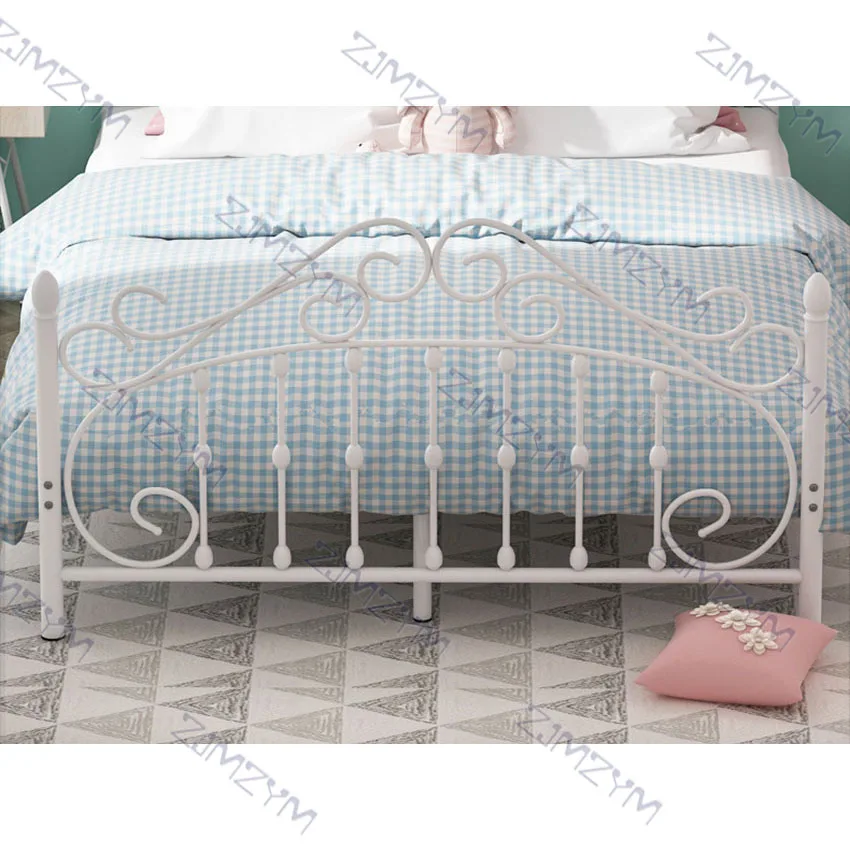 Iron Bed Frame 120×200CM Bedroom Dormitory Simple Modern Teenage Single Double Home Nap Bed For Teenage Stable Twin Bed Frame