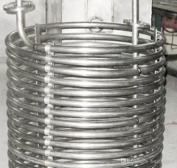 titanium tube for heat exchanger High Quality Low Price ASTM B338 Titanium coil pipe for heat exchanger