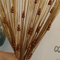 ZiDeTang Glitter S Style Gourd Beads Door Curtain Partition for Home Room Divider Hotel Cafe Interior Decoration Tassel  Curtain