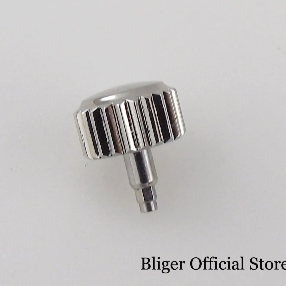 BLIGER  6.8mm*8.5mm Sterile Steel Screw Watch Crown fit SUB/GMT Watch Case Black/Gold/Rose Gold/Silver Color