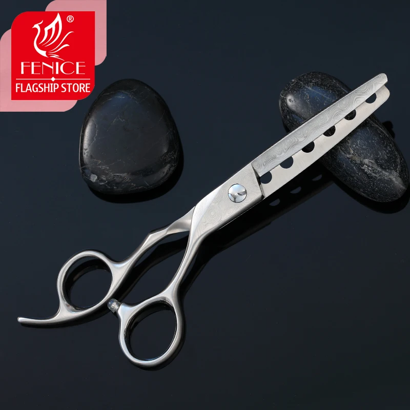 Fenice Professional 6 inch VG10 Hairdresser\'s Scissors 6 Teeth Thinning Rate 5%-10% Thinning Shears Hair Scissors