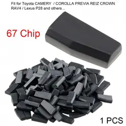 Chip de carbono 4D67 ID67 para llave de coche, transpondedor de Chips para Toyota y compatible con CAMERY, COROLLA, PREVIA, CROWN, RAV4, 1 unidad