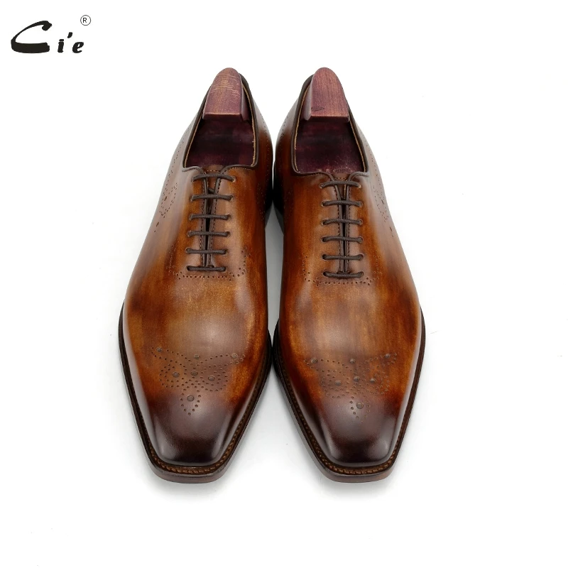 cie Handmade Calf Leather Outsole Men Dress Shoe Goodyear Welted Full Grain Calf Leather Oxford Men Office Business Shoes OX810