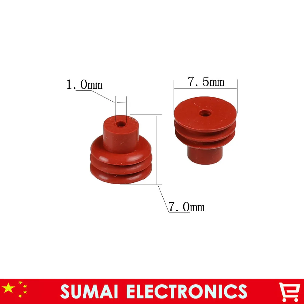 7.5mm car connector waterproof ring/circle,1.0mm Core plug,8mm Rubber seal,Silicone sheath,seal caps for VW car etc.