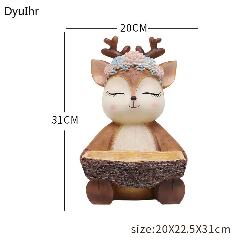 

DyuIhr creative cartoon animal desktop tissue box multifunctional storage tray home living room storage Pumping paper box decor