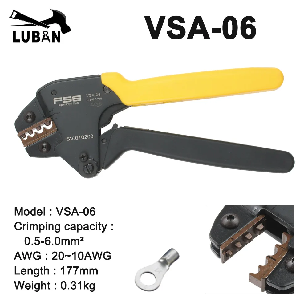 VSA-02C VSA-06 VSA-06WF VSA-28B crimping pliers for insulation terminal clamp self-adjusting labor-saving type mini tools