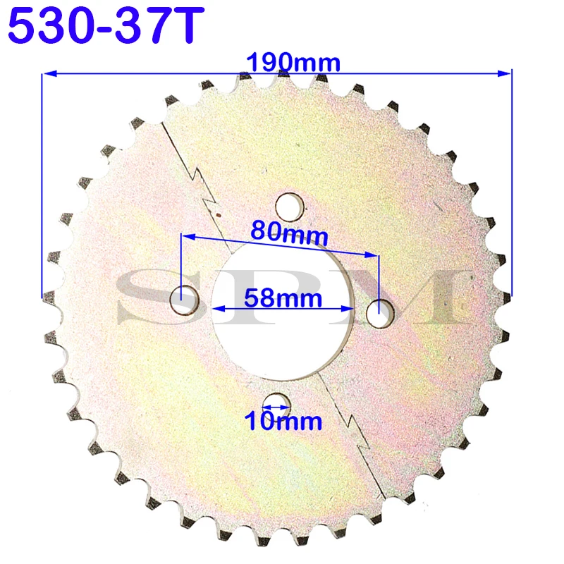 Motorcycle rear sprocket 530 chain, 28T / 32T / 37T / 41T suitable for ATV Quad Pit cross-country motorcycle chain ring