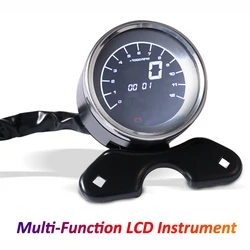 Motorcycle 12V LED Digital Odometer Speedometer Tachometer Moto LCD Instrument for Honda Yamaha Suzuki Cafe Racer Bobber Touring