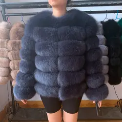 Fox Fur Coat Real Fur Jacket Women Fox Natural Real Fur Coat Short Women's Winter Jacket With Fur 2020 NEW High Quality