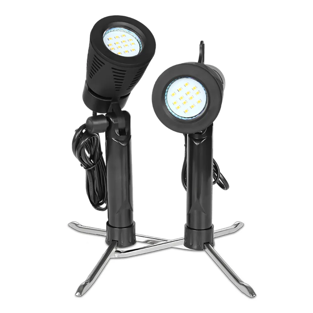 Photography Table Light Lamp LED Continuous Mini Portable Cold Warm Lighting 3800-5500K For Photographic Photo Video Studio 2PCS