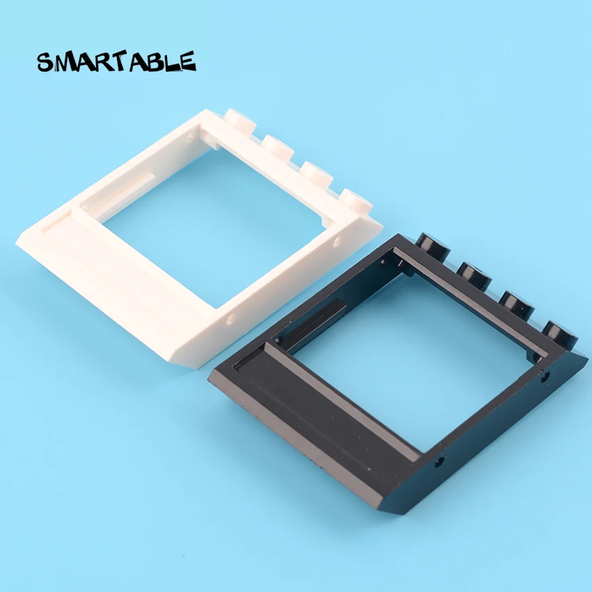 Smartable Window 4x4x3 Roof with Glass Building Block MOC Parts Toy For Skylight Compatible Major Brands 60806+60603 10pcs/lot