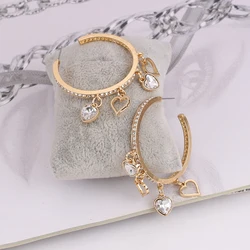 2026 New Bohemian Crystal Clip Earring for Women Multicolor Heart pendientes Small Earring Bridal Wedding Ear Clip Jewelry Gifts