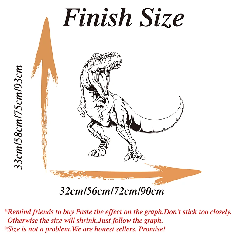 Large T-Rex Dinosaur Animal Wall Sticker Kids Room Playroom World Zoo Jungle Wall Decal Bedroom Vinyl Decor