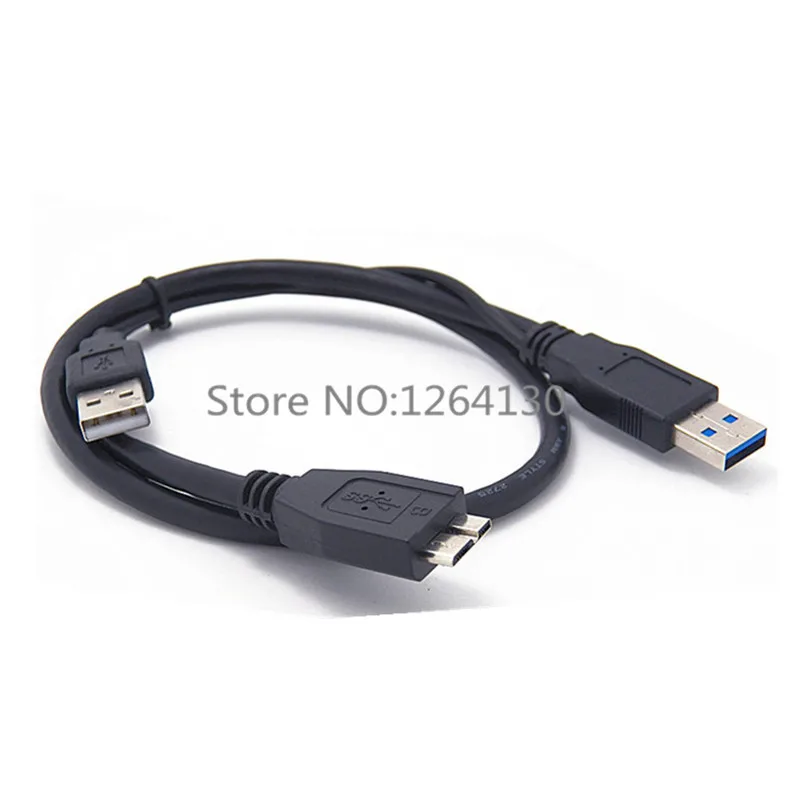 USB 3.0 A Y USB 2.0 male to Micro B Power Data Cable For Mobile Hard Disk Drive Mobile HDD SSD cable adapter 0.6m/1m