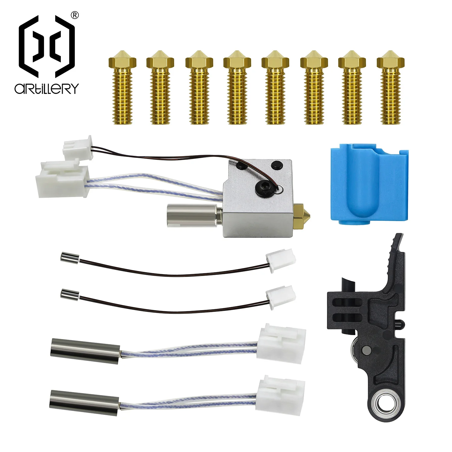 Accessori per stampanti 3d per artiglieria manico per estrusore Titan e riscaldamento vulcanico e ugello e tubo di riscaldamento e termistore per Sidewinder-X1 e Genius