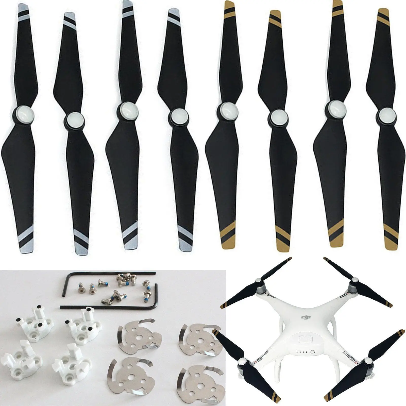 4 sztuk 9450S śmigła dla DJI Phantom 4 zdalnie sterowany Quadcopter akcesoria Quick Release ostrza wymienić śmigła z podstawą instalacji