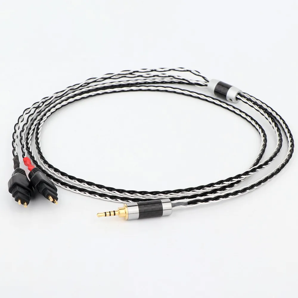 3.5 mm 2.5mm XLR 4.4  OCC silver plated Earphone Cable For Sennheiser hd xx x HD580 HD600 HD650 HD25 hd545 hd565 hd535 HD660S