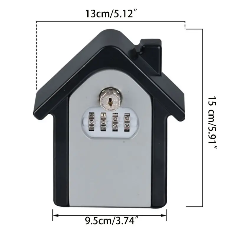 4หลักกลางแจ้งความปลอดภัยสูงติดผนังKeyปลอดภัยกล่องรหัสSecure Lock Dropship