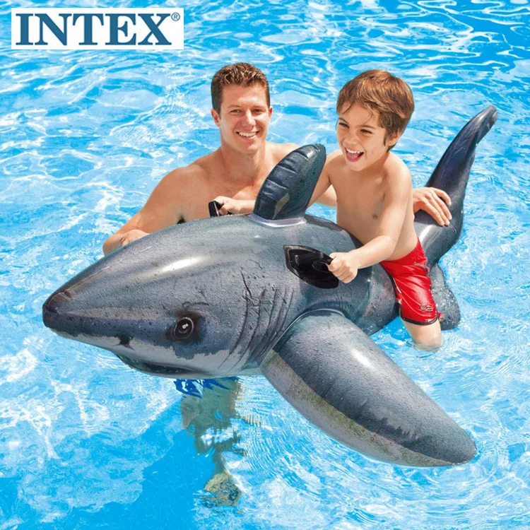 Outdoor Sport Family 173*107cm 57525 Realistic Shark Mounts Children's Inflatable Toys on Water, Swimming Trunks and Mounts Toys