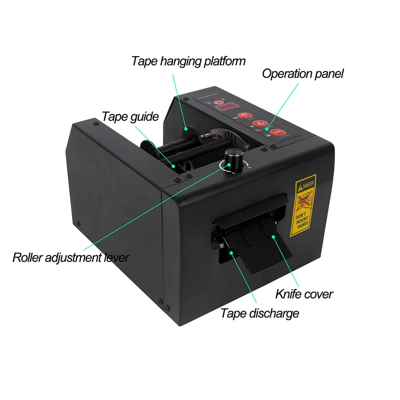 Band Dispenser Automatische Verpackung Band Dispenser ZCUT-80 8-80mm Klebeband Schneiden Cutter Maschine Automatische Band Cut Maschine