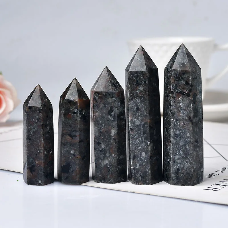 Natural Crystal Fire Stone Quartz Point Healing Stone Hexagonal Prisms Obelisk Wand Tower Treatment Stone DIY Gift