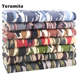 Teramila 50*145cm Camouflage Clothes Poplin Cotton Printed Fabrics For Sewing Patterns Cloth Quilt Needlework Japanese Kimono