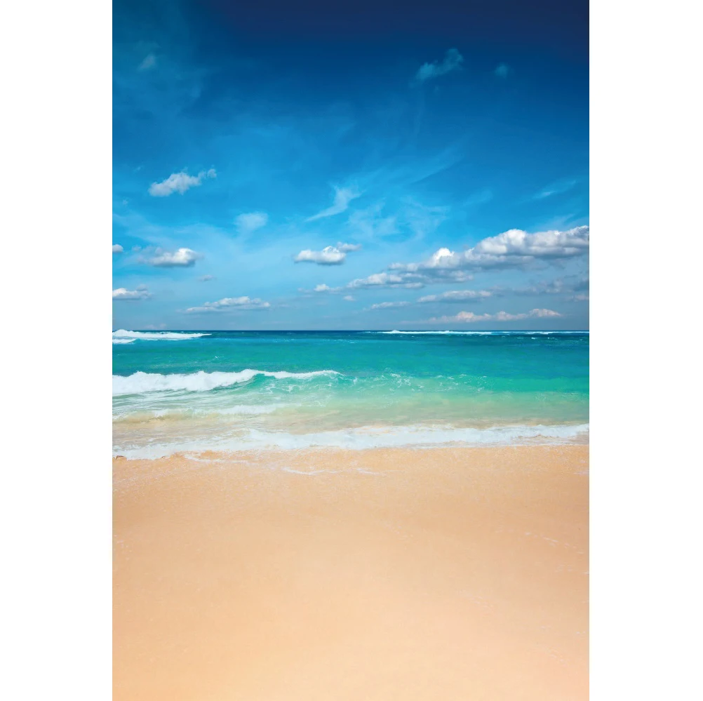 Laeacco Summer Beach Tropical Scenic Sea Blue Sky Photocall Backdrop For Photography Photophone Photo Background Photo Studio
