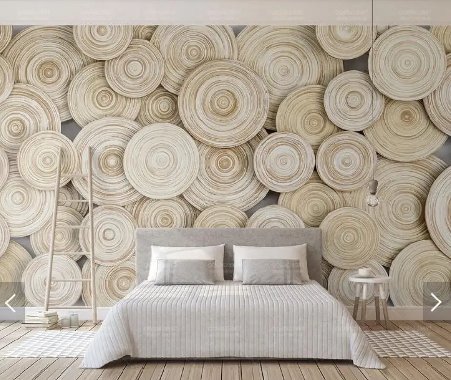 Bacal Custom Wallpaper Murals Large Wall Painting Retro Nostalgic White Wood Panels Wood Grain Wall Mural De Parede 3D Paper