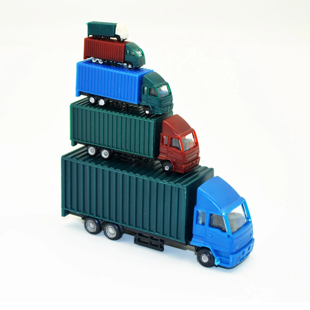 Model Car Container Truck Model Toys 1:100-1:500 ABS Plastic For Train Layout Diorama