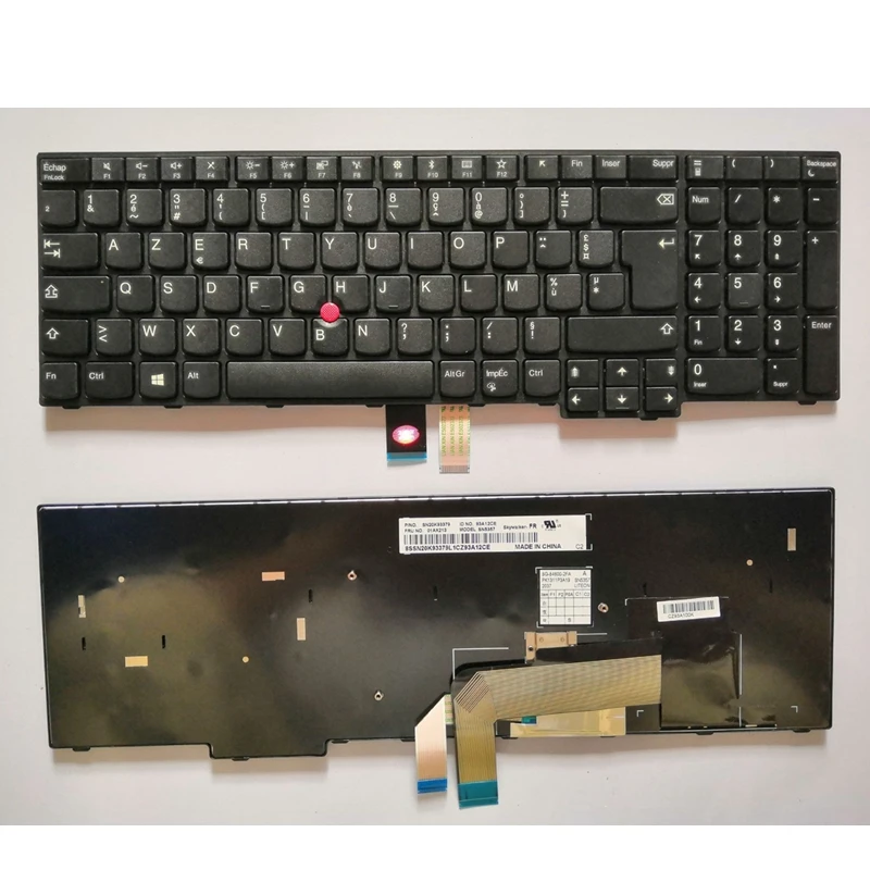 Nouveau clavier d'ordinateur portable pour Lenovo Thinkpad E570 E575 E570C, US/FR/GR/IT/RU/TR/UK