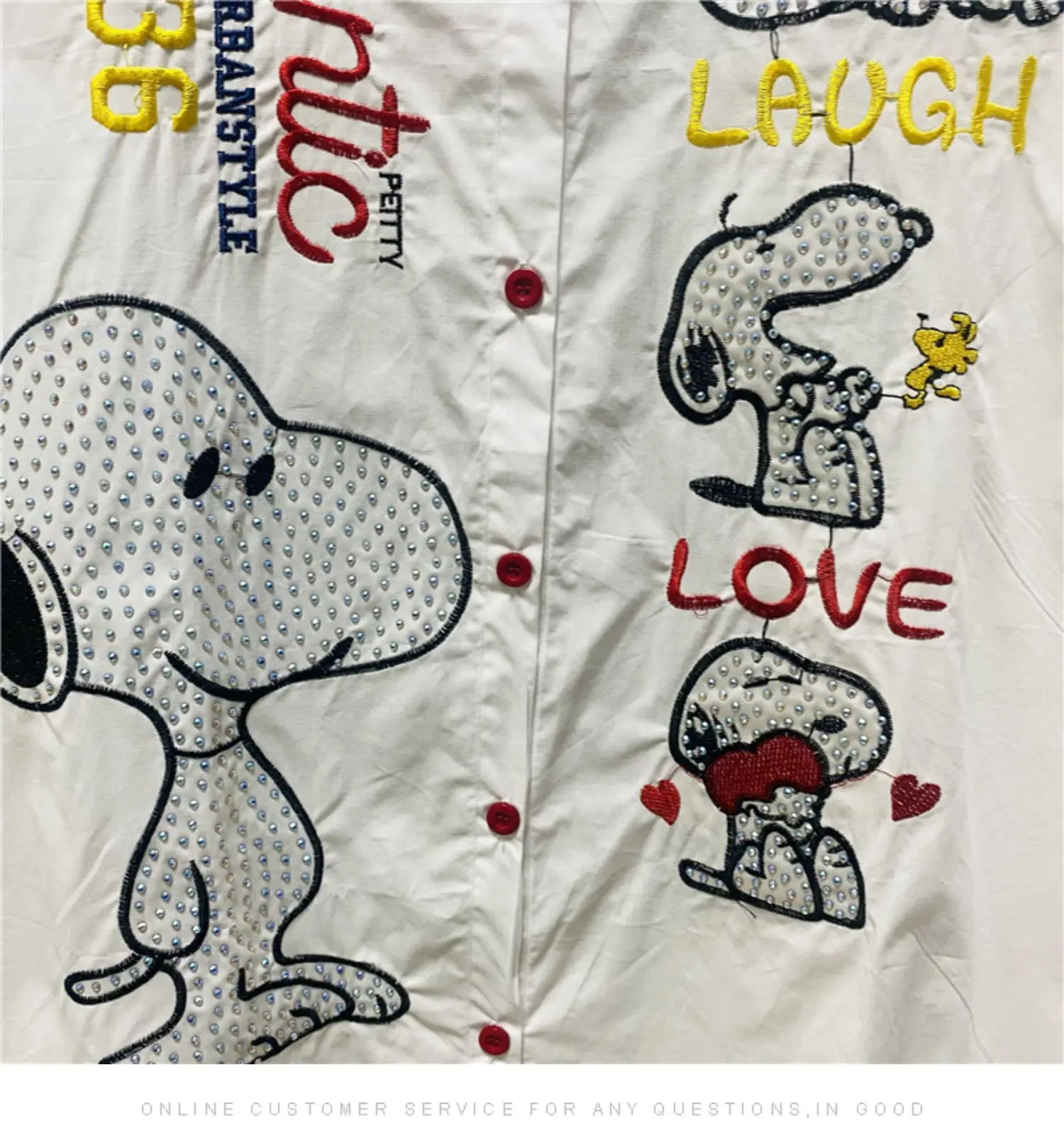 New Women Blouse Long Sleeve Luxury Cartoon Embroidery Blouse Lady Casual Sequins Oversize Loose Female Ladies Shirts Tops NZ160