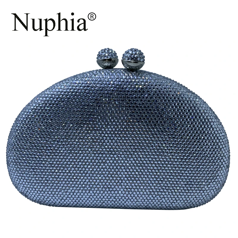 

NUPHIA New Crystal Box Clutches and Evening Clutch Bags for Womens Party Prom Evening Dress