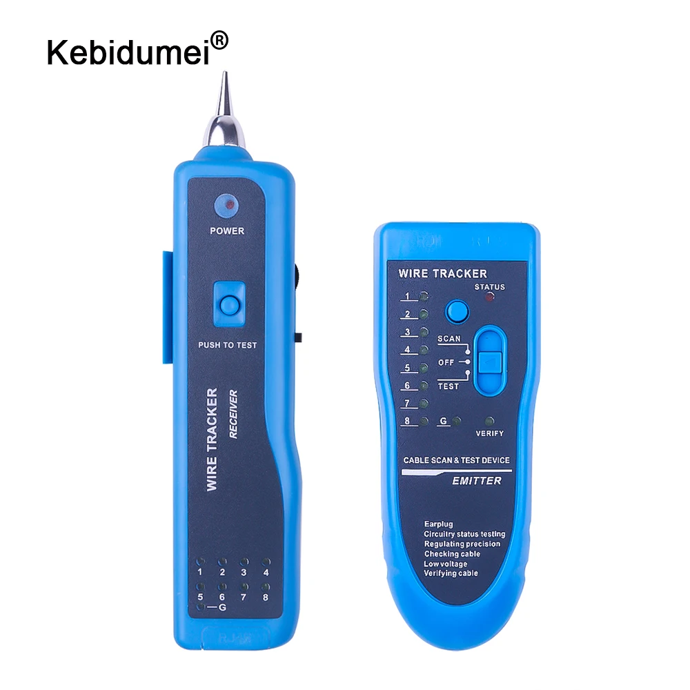 جهاز اختبار كابل شبكة LAN Cat5 Cat6 RJ45 UTP STP مكتشف الخط جهاز تعقب سلك الهاتف جهاز تتبع تشخيص النغمة جهاز اختبار كابل المسافة