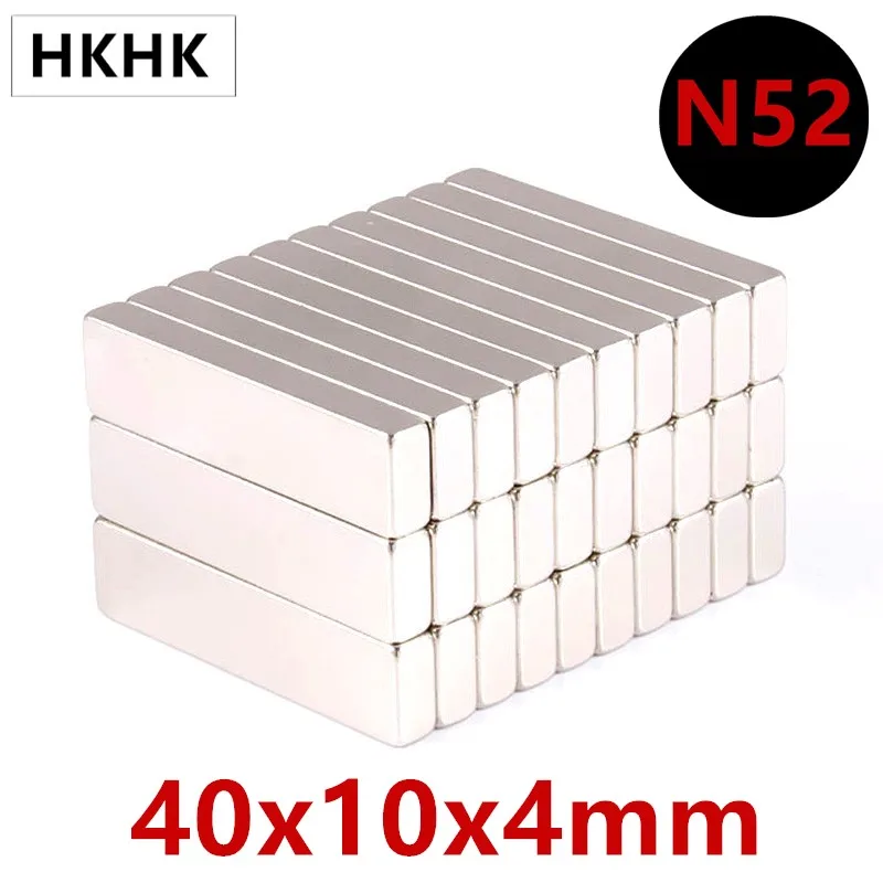 

10/20PCS N52 40x10x4 mm Super Strong Sheet Rare Earth Magnet Thickness 4mm Block Rectangular Neodymium Magnets 40mmx10mmx4mm