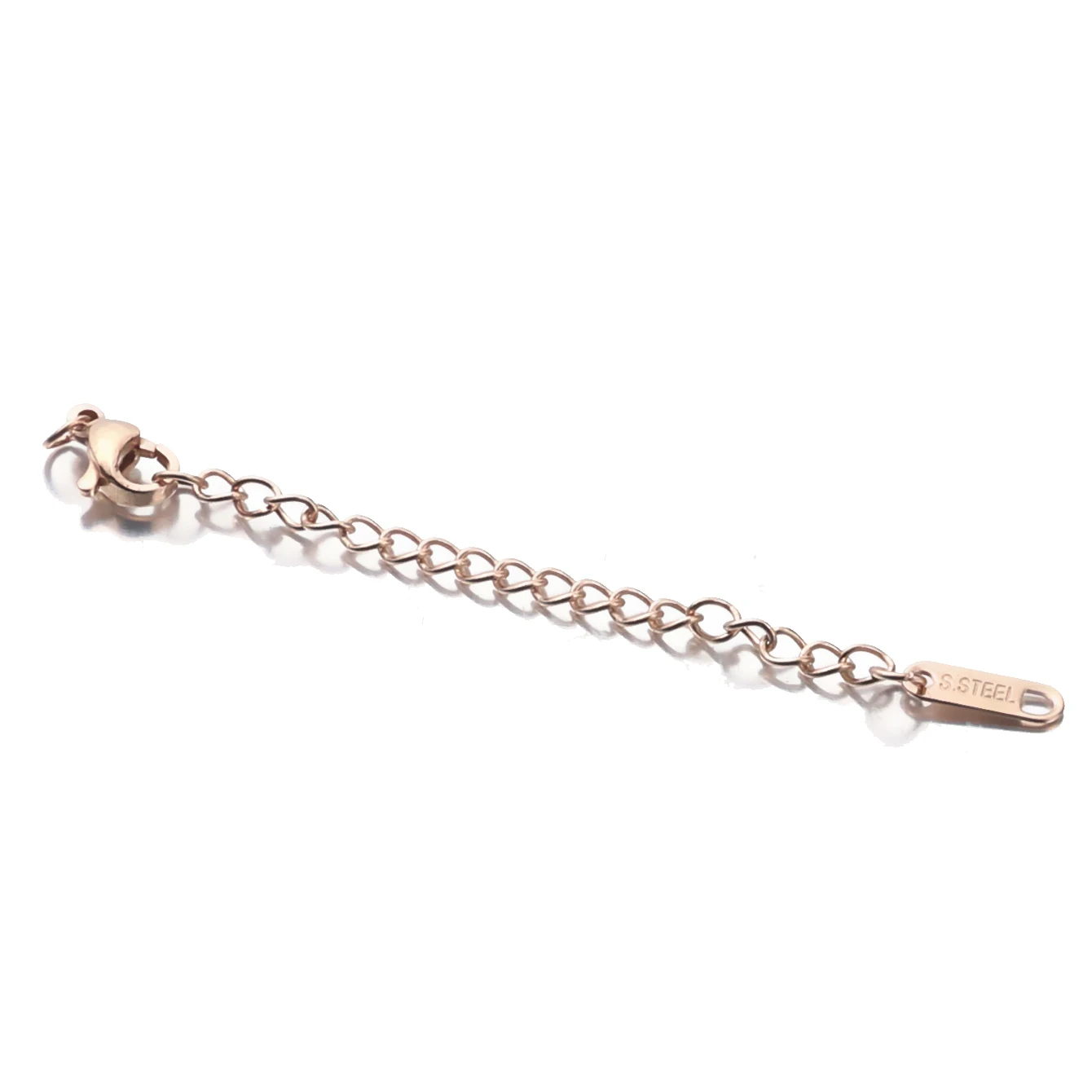 10 Stück/Los Edelstahl Verlängerungskette mit Karabinerverschluss, Verbindungsstück für DIY-Schmuckherstellung, Armband, Halskette – Detail 7