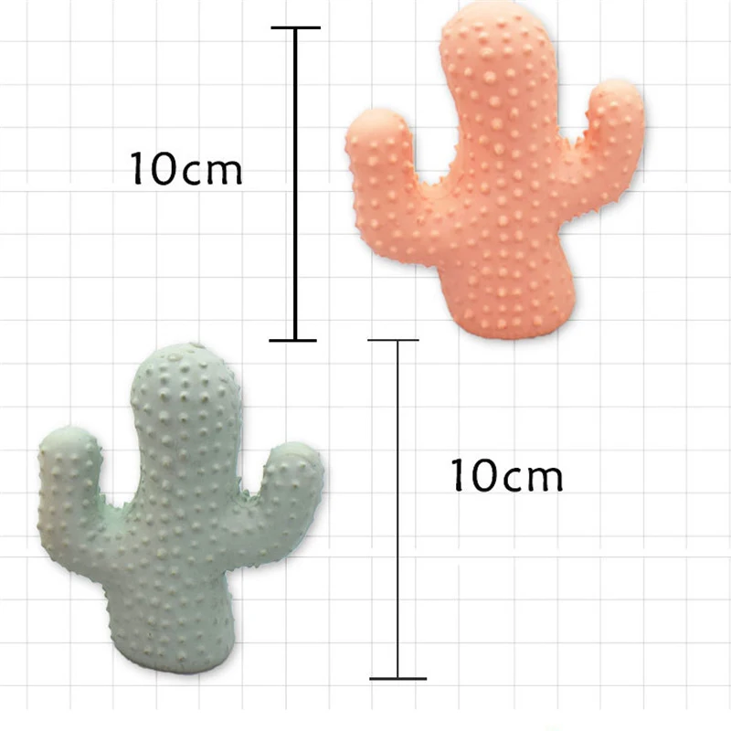 Cleaning Teeth Pet Chew Toys Safety Rubber Dog Squeaker Toy for Small Dogs Cactus Puppy Cat Teethbrush mascotas Accessories