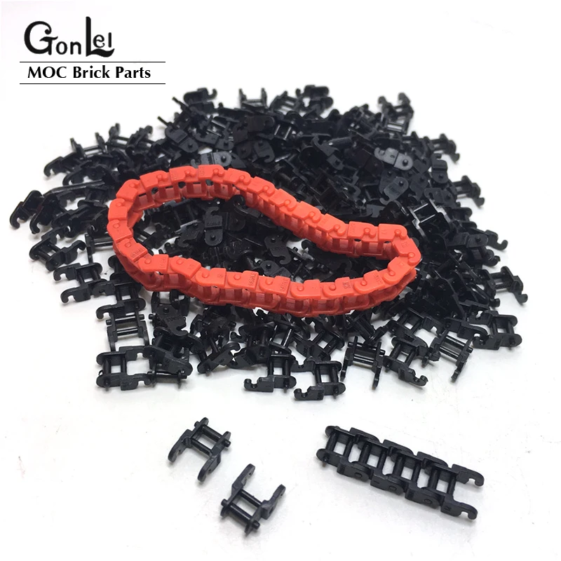 100-500Pcs/lot High-Tech Parts Bulk Chain Link Gear Tank Track Tread Motorcycle Train Caterpillars 3711 Building Blocks Bricks