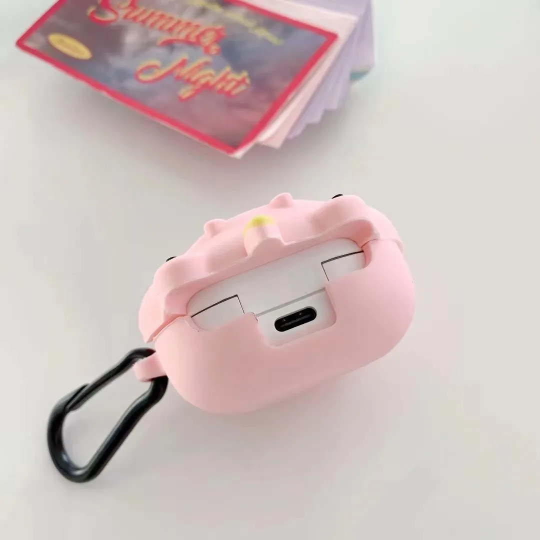 لطيف الكرتون خنزير سماعة غطاء لسامسونج غالاكسي براعم برو حافظة سيليكون ل غالاكسي براعم لايف براعم 2 سماعة صندوق