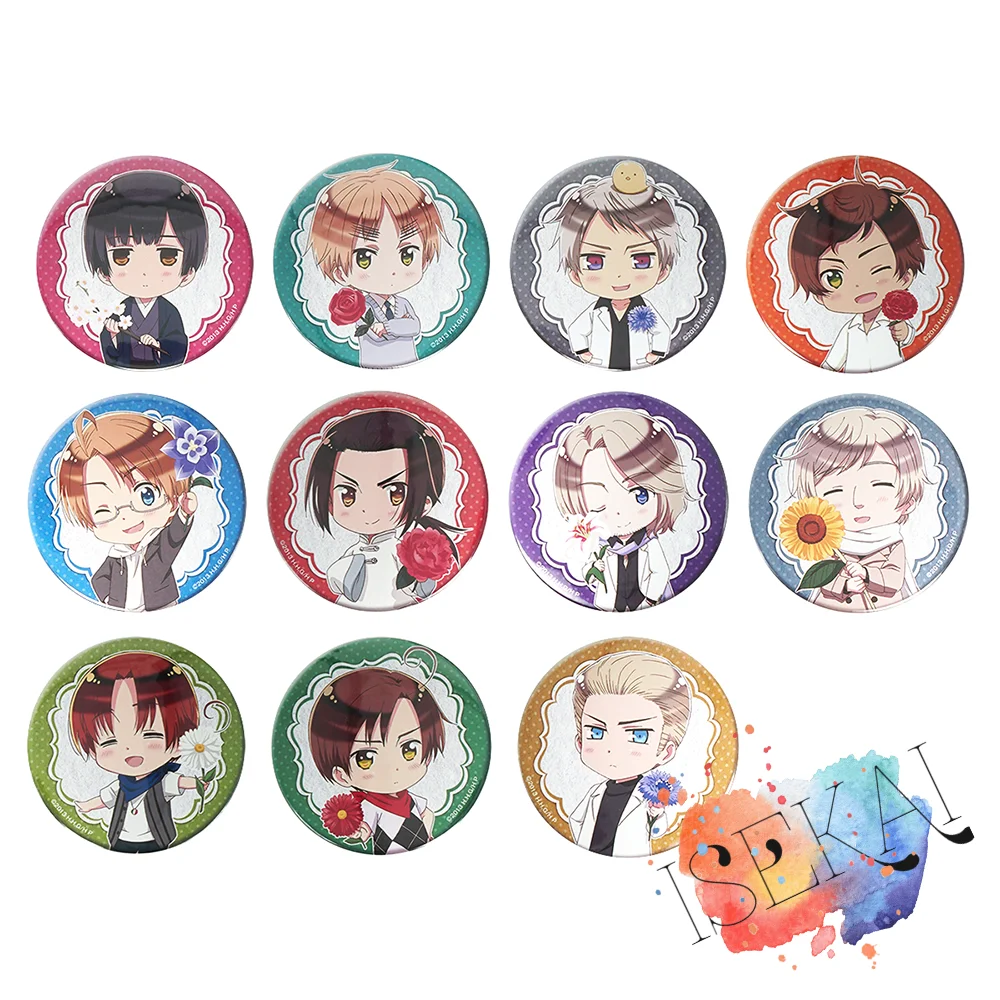 

Axis Power Hetalia Anime APH The Beautiful World China Prussia German USA UK France Japan Italy Russia Metal Badge