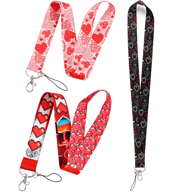 LX781 Love Cute Key Chain Lanyard Phone Straps Neck Strap Keychain For Phone USB Keys ID Card Cartoon Lanyards Keys Holder Gifts