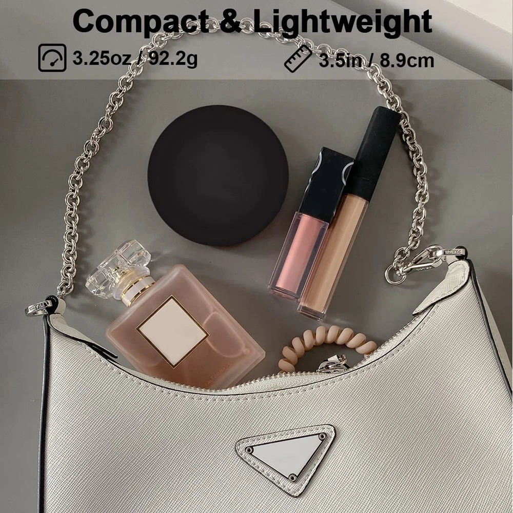 Mini Tragbare Klapp Reise Spiegel LED Licht Make-Up Spiegel Kompakte Spiegel 10X Vergrößerung 2-seitige Schönheit Make-Up Runde Spiegel