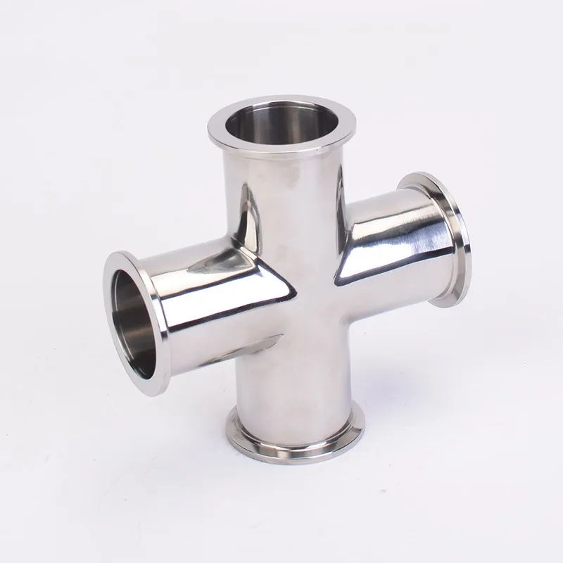 

Pipe OD 19mm-102mm Stainless Steel SS304 4 Way Cross Sanitary Fitting Tri Clamp Feerule OD 50.5-119mm Home Brew