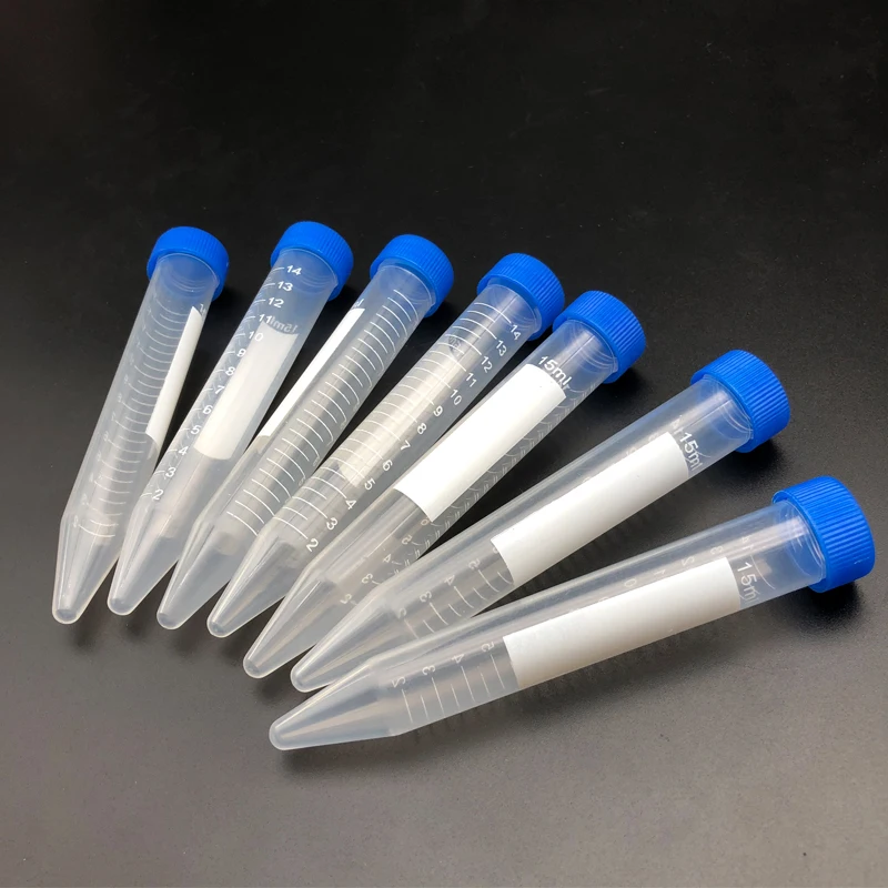 

20Pcs/Pack 15mL Screw Cap Sharp Bottom Plastic Centrifuge Tube Centrifugal Laboratory Analysis Vial Container