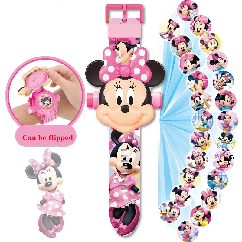 Figurines d\'action Minnie Mouse pour enfants, Frozen Pony, Marvel, SpidSuffolk, Ironman, Smile Hero, jouet de montre pour enfants, cadeau de Noël