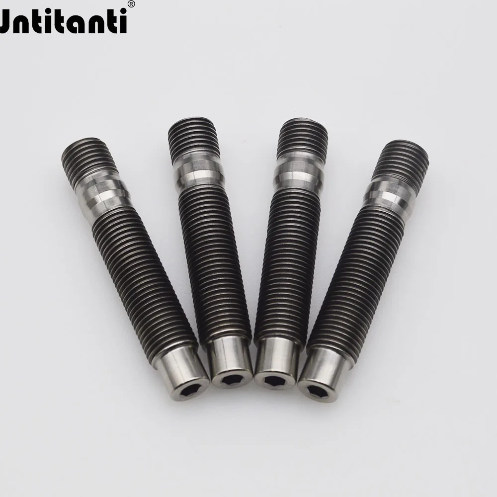 Jntitanti Gr5 titanium wheel rim stud  M12*1.25/1.5*75mm,M14*1.25/1.5*78mm