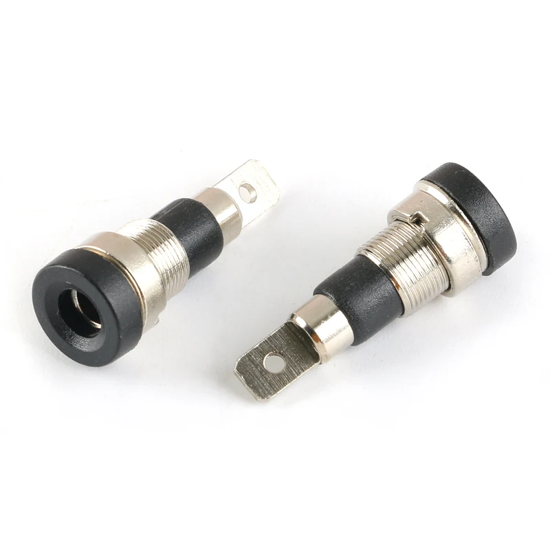 2pcs 4MM Binding Post Banana Socket panel mount Test Probe connector Female Jack Socket Plug Wire Connector